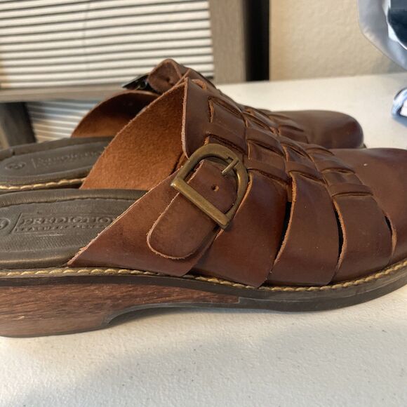 PREDICTIONS LEATHER COLLECTION WOMENS SHOES 8.5 BROWN SLIP-ON WEAVE - Picture 9 of 12